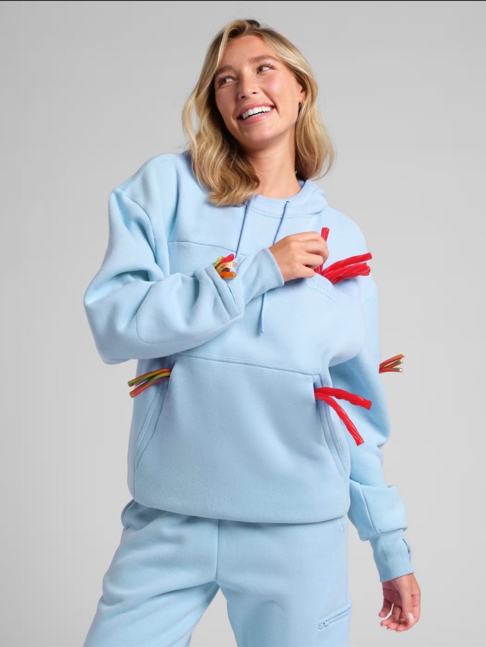 Comfrt Snak Hoodie, baby blue, M, NWT